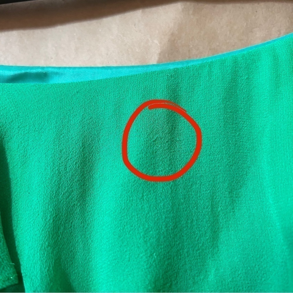 Jill Stuart | NWT One Shoulder Ruffle Silk Mini Dress Cocktail Green Size 10 - Picture 12 of 16